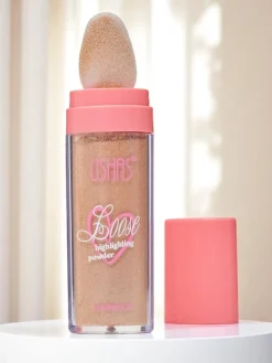 Twarz^Royalfashion USHAS Sypki rozświetlacz do twarzy z gąbeczką Radiance