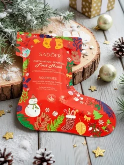 Ciało^Royalfashion Świąteczna Maska do stóp- skarpetki z niacynamidami- nawilżająca