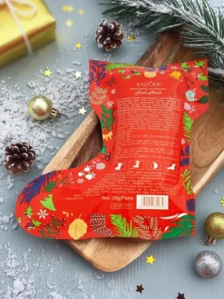 Ciało^Royalfashion Świąteczna Maska do stóp- skarpetki z niacynamidami- nawilżająca