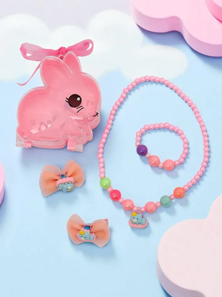 Dziewczęce^Royalfashion Zestaw biżuterii dla dzieci Bambina Allegra Pink różowy