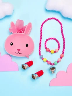 Dziewczęce^Royalfashion Zestaw biżuterii dla dzieci Bambina Dolce Fuschia Fuksjowy