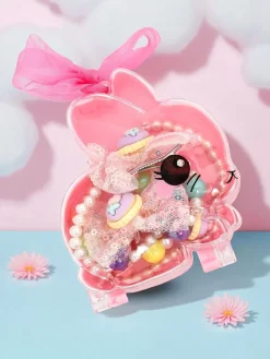 Dziewczęce^Royalfashion Zestaw biżuterii dla dzieci Bambina Allegra White biały