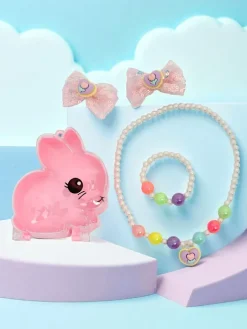 Dziewczęce^Royalfashion Zestaw biżuterii dla dzieci Bambina Allegra White biały