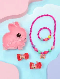 Dziewczęce^Royalfashion Zestaw biżuterii dla dzieci Bambina Allegra Fuschia Fuksjowy