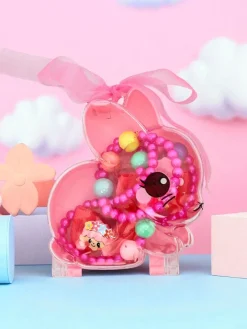 Dziewczęce^Royalfashion Zestaw biżuterii dla dzieci Bambina Allegra Fuschia Fuksjowy