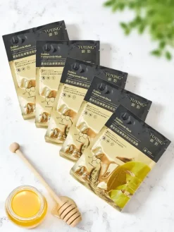 Twarz^Royalfashion Złota maseczka w płachcie o strukturze plastra miodu 28g