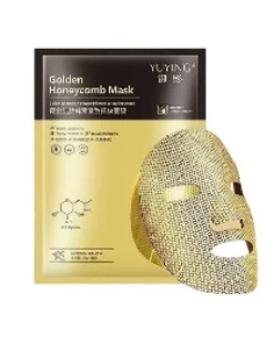 Twarz^Royalfashion Złota maseczka w płachcie o strukturze plastra miodu 28g