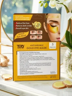Twarz^Royalfashion Złote Żelowe płatki pod oczy z kolagenem- ujędrniające i nawilżające